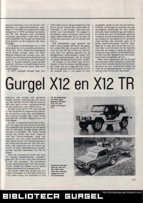 Revista Autokampionem - 1978 - Holanda - Ruska Gurgel
